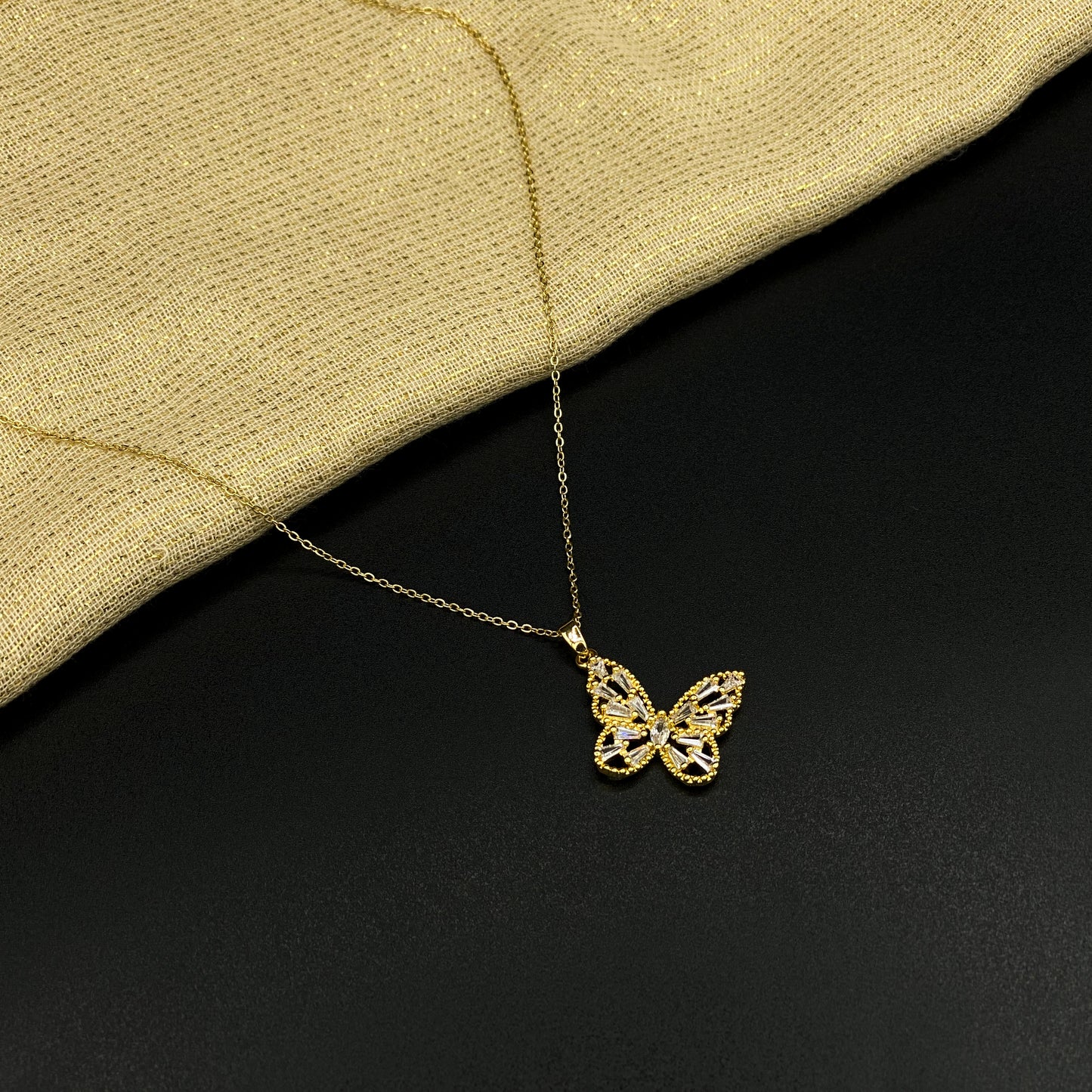 Butterfly Zircon Locket