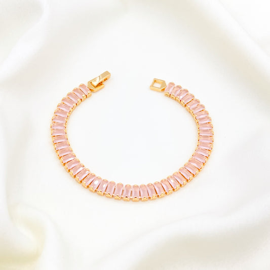 Pastel Pink Tennis Bracelet