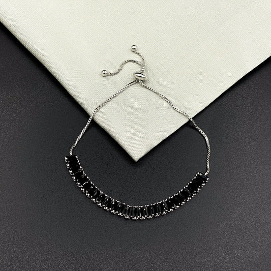 Black Adjustable Tennis Bracelet