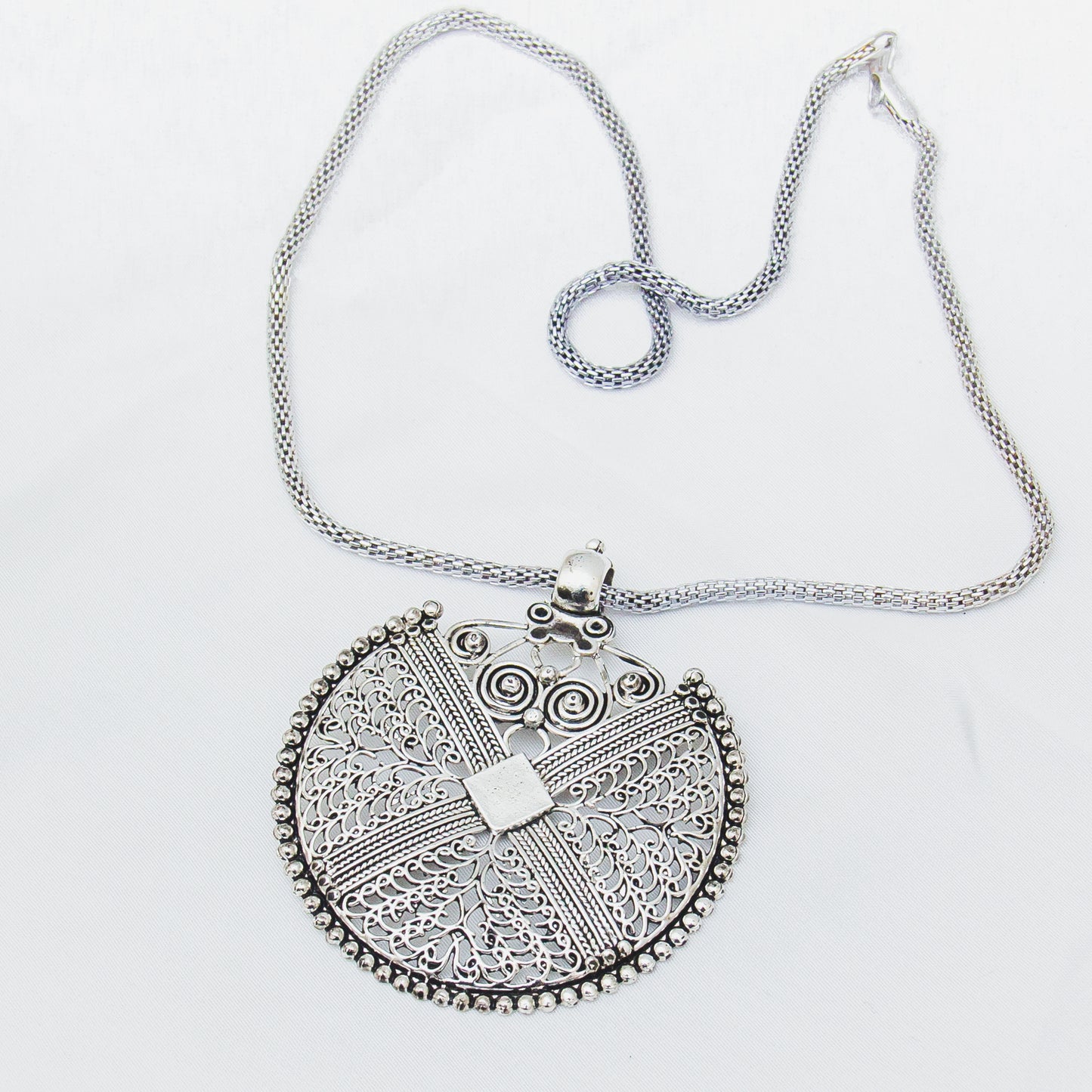 Silver Mandala Pendant