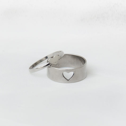 Two Souls Couple Rings - Silver