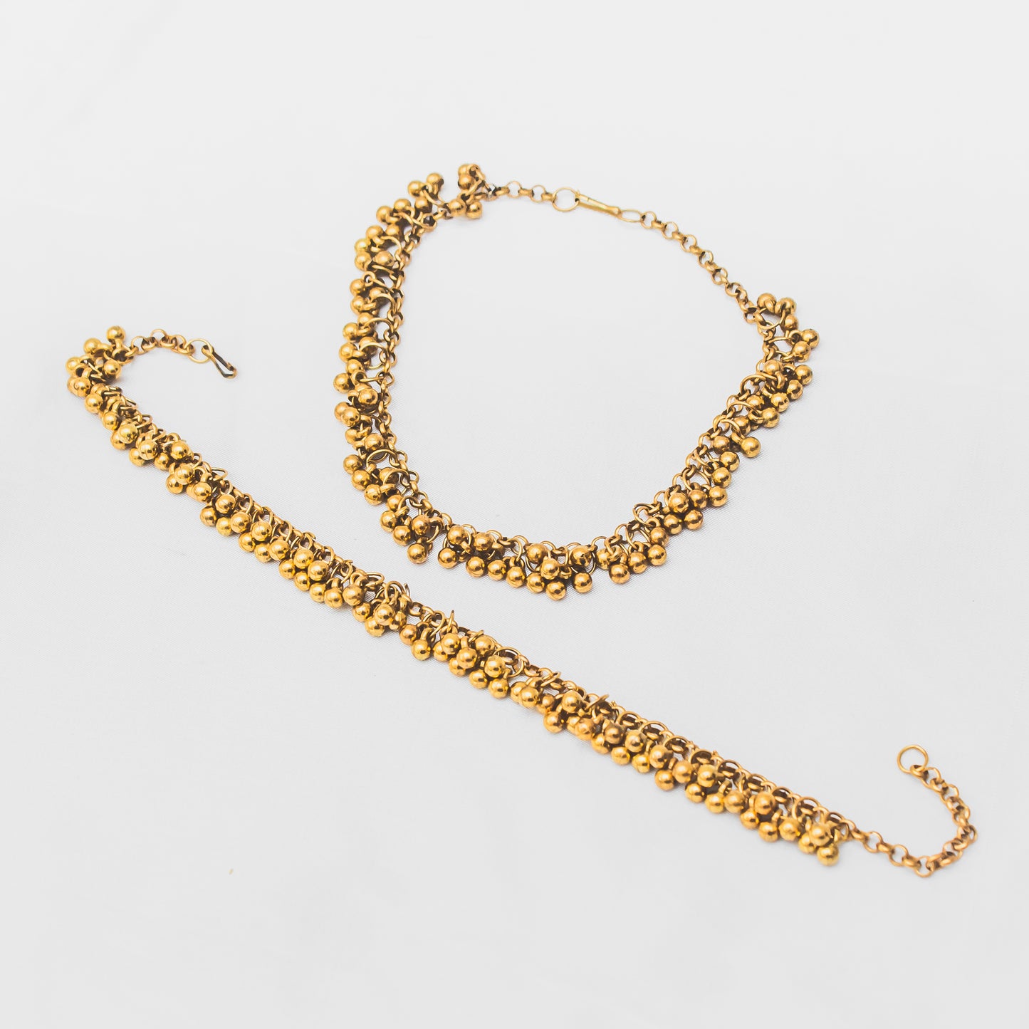 Antique Anklet Pair - Gold – Amber