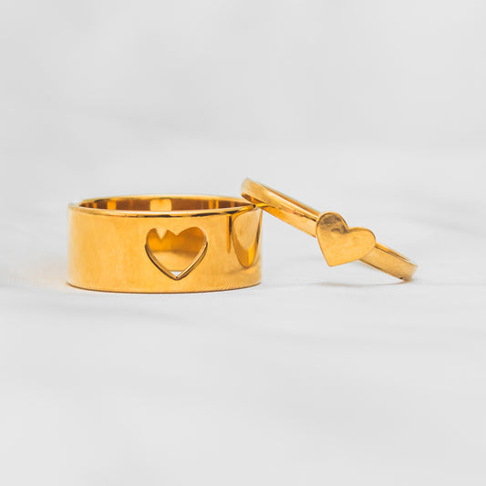Two Souls Couple Rings - Gold