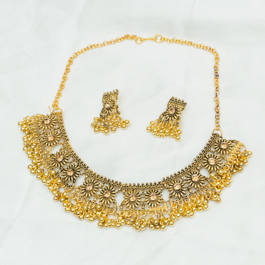 Nagina Studded Choker Set - Gold